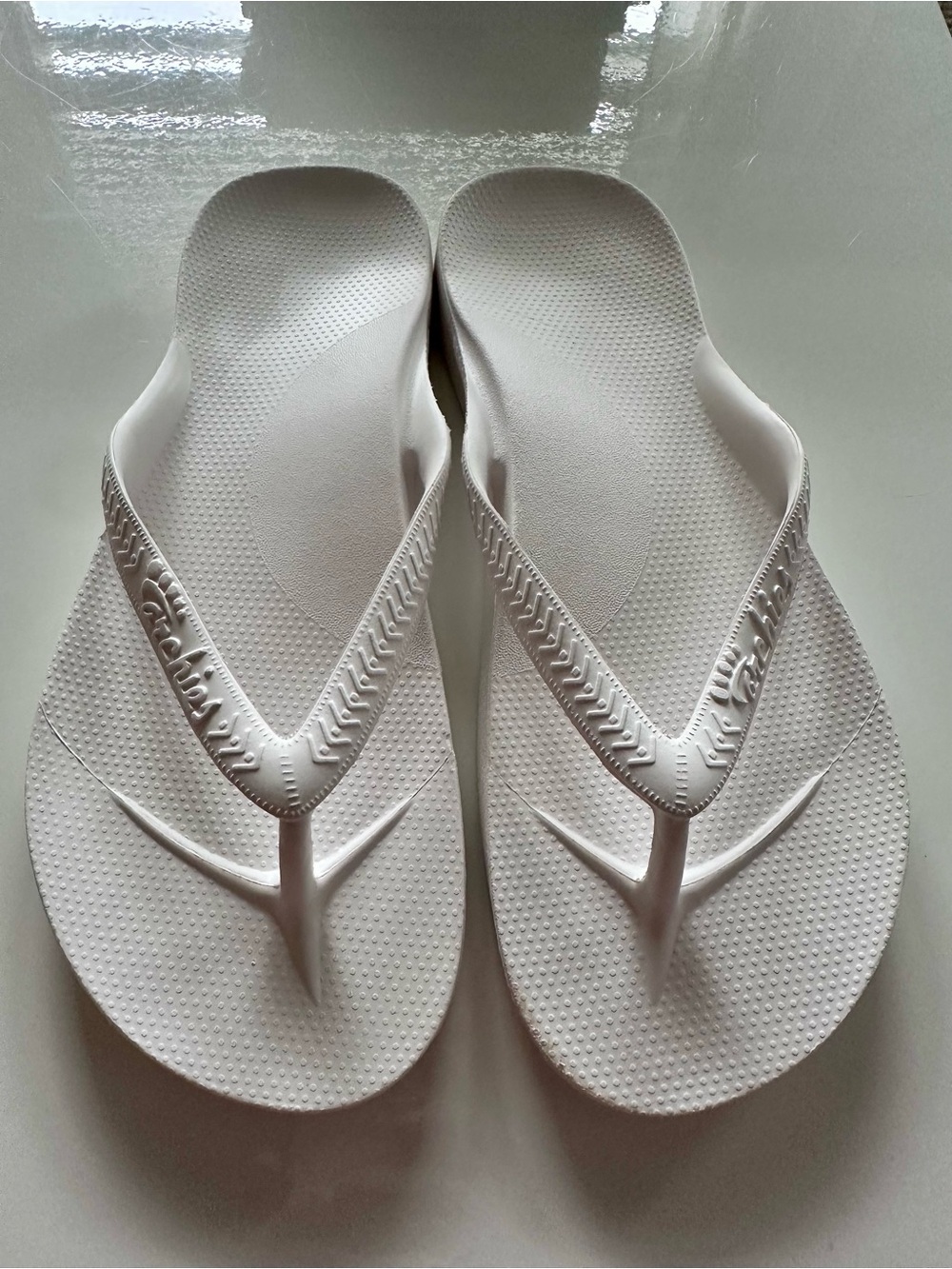 Archies | arch support flip flops white, like new W7 - Picture 10 of 16